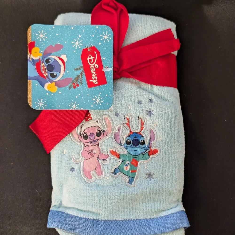 Stitch & Angel 2 pack Christmas Hand towels